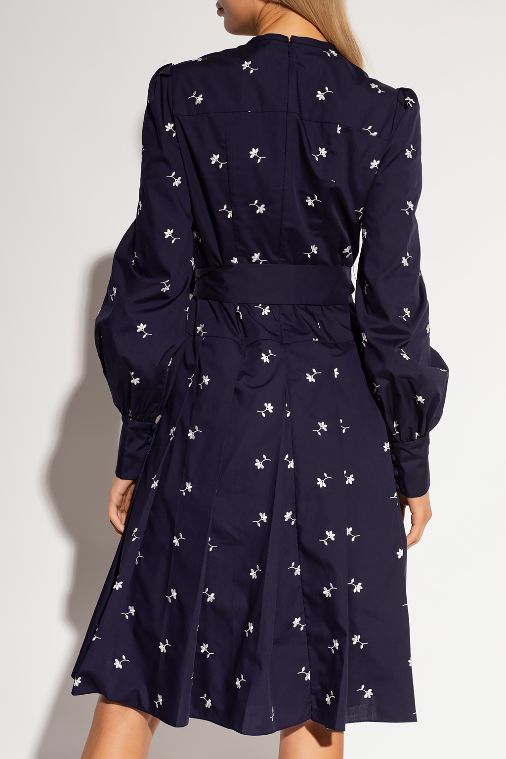 Navy blue ‘Enya’ dress with floral motif Erdem - Vitkac GB